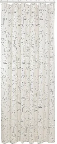 Sealskin Mind Duschvorhang 180x200 cm PEVA Schwarz / Weiß