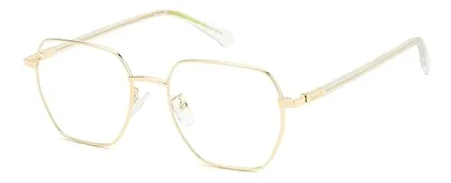 POLAROID Brille mit Sehstärke für Unisex optional mit Sonnenbrillentönung oder Blaulichtfilter, Quadratisch, gefertigt aus Öko-Metall, Modell: 108110 (inklusive Brillenetui)