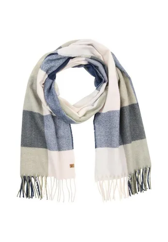 camel active Damen Karoschal mit Fransen Oliv - Schal für Damen aus recyceltem Polyester mit weichem Karomuster, ideal für einen stylishen Look und umweltfreundlich.