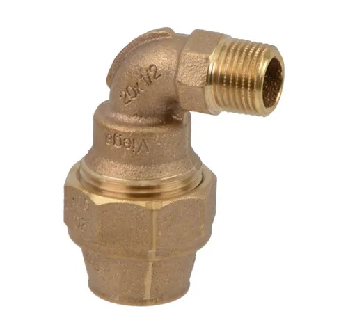 Viega Maxiplex Übergangswinkel 90° - Wasserrohre, hochwertiger Rotguss für langlebige Verbindungen im Viega Maxiplex Klemmverbindersystem, ideal für Kunststoffrohre