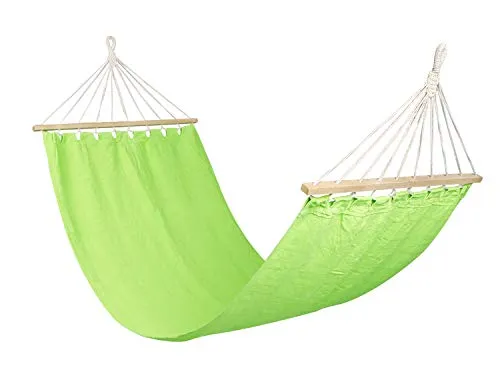 Mojawo Hängematte Hängeliege Hängesitz Poly/Baumwolle Liegefläche 200x180cm Lime/Grün