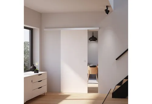 inova Schiebetür Holz Komplettset weiß 755 x 2035 mm in weiß von inova wohnen