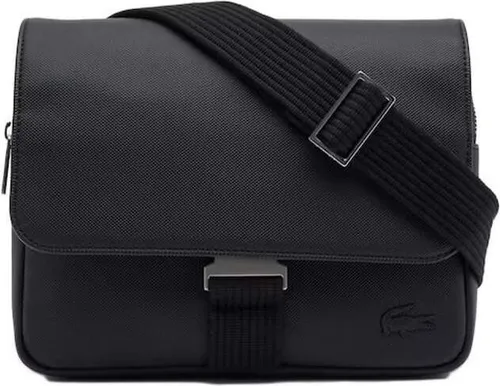Lacoste Men's Classic Messenger 25 cm Schwarz
