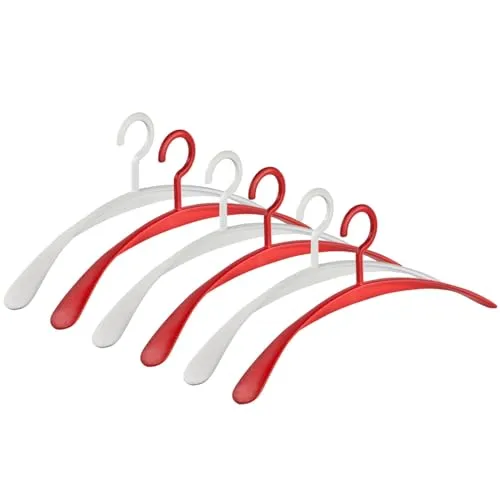 Kleiderbügel Garderobenbügel Wing rot und weiß 6er-Set