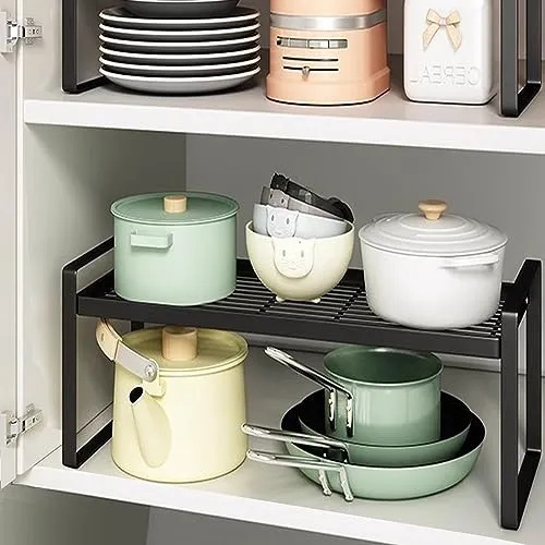 Baieuejo Antirutsch Regal-Organizer für Küchenschränke, 60x30 cm