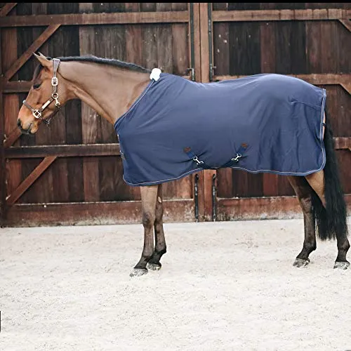 Kentucky Schweißdecke Fleece Navy 140/190 - Reit- & Pferdebedarf, atmungsaktiv und schweißabsorbierend für optimalen Komfort Ihres Pferdes.