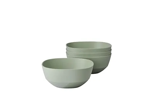 Mepal SILUETA Schale 750 ml 4er Set - Nordic Sage - Schalen & Schüsseln, stoßfestes Geschirr im modernen Design, ideal für Salate und Vorspeisen, spülmaschinen- und mikrowellengeeignet.