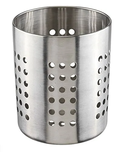 Bambelaa! Besteckabtropfkorb Spüle Silber Edelstahl Rund Metall Abtropfgestell Geschirr Abtropfkorb Spülbecken Besteckhalter Tisch Küchenutensilien Utensilienhalter Küche Korb Küchenhelfer ca 11x14 cm