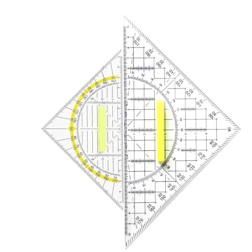 BinXiaoQin 2-Stück Geodreieck Mit Griff,Geodreieck Klein,Geodreieck Flexibel,Geodreieck Groß,Dreieck Flexibel,Geometrie Griff Groß Dreieck