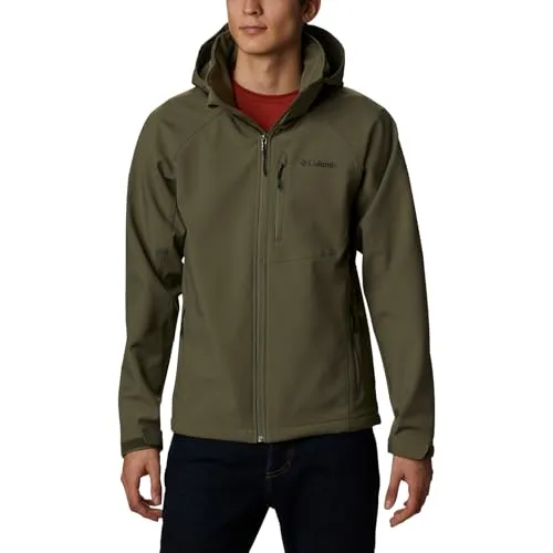 Columbia Softshell-Jacke für Herren - Cascade Ridge II - Wanderjacke mit wasserabweisendem Stoff, ideal für wechselhaftes Wetter. Abnehmbare Sturmkapuze und verstellbare Bündchen sorgen für Komfort und Schutz.