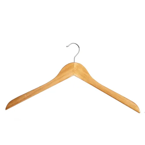 Holzbügel 44 cm Kleiderbügel Wäschbügel Profiqualität Garderobe klar lackiert