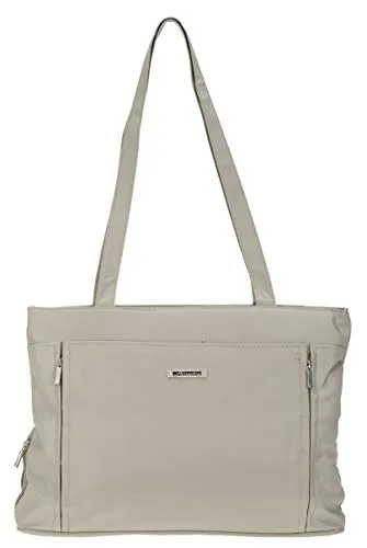 Produktbild Handtasche Damen A4 Bürotasche Maxi Shopper Alessandro Microfaser 2 Hauptfächer groß 1594 Wahl +e (Beige)