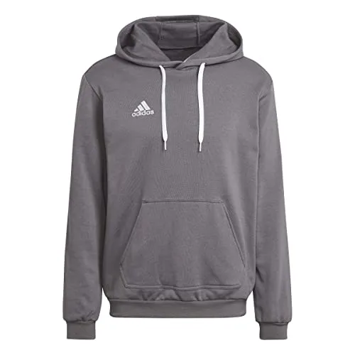 Adidas Entrada 22 Hoodie - grau - Sweatshirts für Amateurfußballer, aus weichem Fleece für warmen Tragekomfort und umweltfreundlich aus Recyclingmaterial gefertigt.