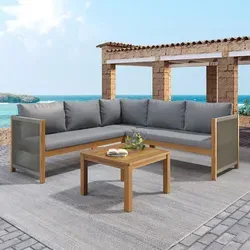 Flieks Gartenlounge-Set 4-tlg. – Elegantes Gartenmöbelset für 5 Personen