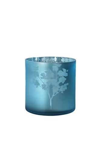 sompex Awhia Windlicht Vase Blüten, Silber-blau, 20 x 20 cm - Elegantes Windlicht in Silber-blau, ideal für stimmungsvolle Beleuchtung und Dekoration. Perfekt für Ihr Zuhause oder besondere Anlässe.