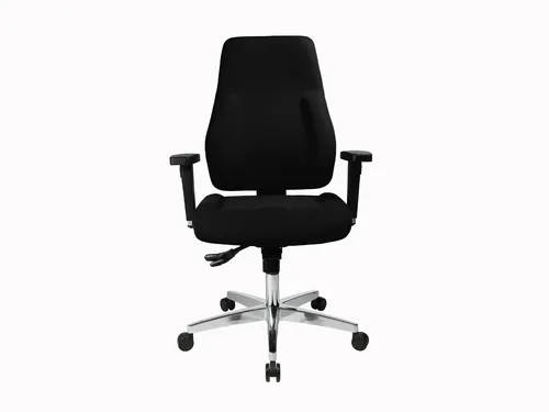 TOPSTAR P91 Drehstuhl Bürosessel mit Stoffbezug Schwarz - Komfortabler Bürostuhl mit Punktsynchronmechanik für optimale Sitzanpassung. Ideal für langes Sitzen im Büro. Max. Belastbarkeit: 110 kg, gepolstert für zusätzlichen Komfort.