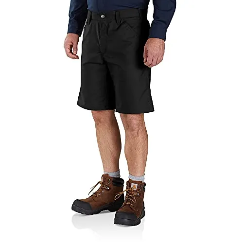 Carhartt RUGGED STRETCH CANVAS SHORT | Black | 28 - Motorradhosen mit Relaxed Fit, aus pflegeleichtem Stretchcanvas für optimale Bewegungsfreiheit und Fleckenresistenz, ideal für warme Temperaturen.