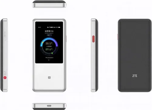 ZTE U60 Mobiler Hotspot Router 5G WIFI - Weiß - Mobiles Internet mit 5G Geschwindigkeit, 5000mAh Akku für lange Nutzungsdauer und USB-C Ladeanschluss, ideal für unterwegs.
