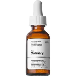 The Ordinary Alpha Arbutin 2 % + HA 30 ml - Serum für gleichmäßigen Hautton - Wasserbasiertes Serum zur Unterstützung einer gleichmäßigen Hautfarbe und Reduzierung dunkler Flecken. Mit geprüfter Qualität und feuchtigkeitsspendenden Eigenschaften für eine strahlende Haut.