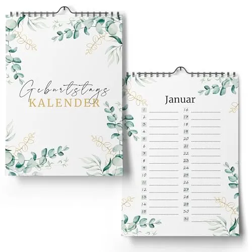Geburtstagskalender jahresunabhängig