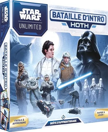 Asmodee - Star Wars: Unlimited TCG – Schlacht von Intro Hoth – Sammelkartenspiel für Zwei Spieler, leicht zu Lernen mit Decks Darth Vader & Leia, ab 12 Jahren, 20 Minuten, Französisch
