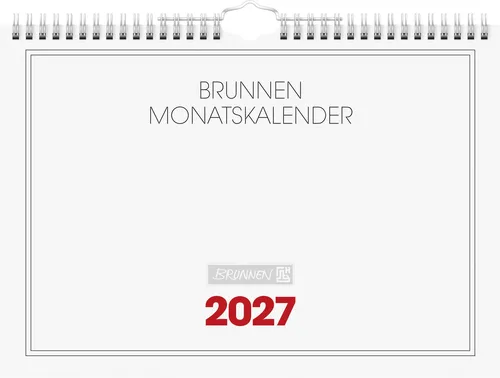 BRUNNEN Monatskalender A4quer 1S/1Monat von BRUNNEN