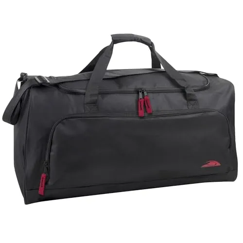 Trail maker 55 Liter, 24 Zoll leichte Canvas-Reisetaschen für Damen und Herren für unterwegs, Ausrüstungstasche/Organizer (Schwarz 2)