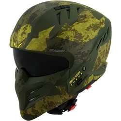 Suomy Armor Urban Squad Jethelm, Camouflage, XL (61) - Stylischer Jethelm für den urbanen Einsatz, aus leichtem ADT-Material für optimalen Komfort und Belüftung. Ideal für Brillenträger und ausgestattet mit kratzfester Sonnenblende.