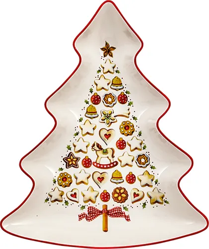 Villeroy & Boch Winter Bakery Delight Baumschale groß 746 ml - Schüssel für festliche Anlässe, aus hochwertigem Porzellan, ideal für Gebäck und Dekoration in der Winterzeit.