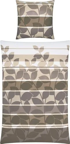 Erwin Müller Bettwäsche Set, Jersey, 2-teilig mit Wende-Kissenbezug - Bettwäsche-Set aus hochwertigem Single-Jersey, temperaturausgleichend und pflegeleicht. Der besondere Wende-Kissenbezug und das stilvolle Streifen-Design sorgen für Komfort und eine angenehme Schlafumgebung.