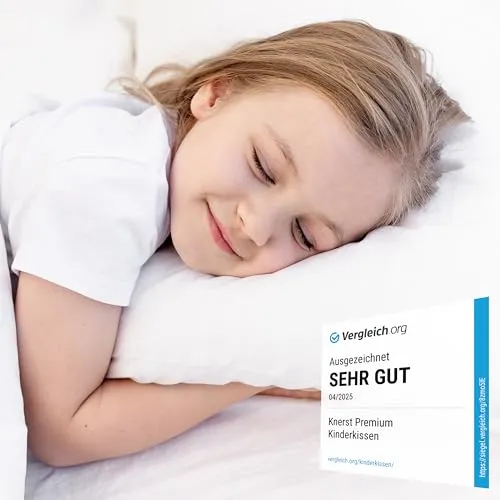Ergonomisches Kinderkopfkissen 40x60 - Komfortkissen für weiche Träume - Dekokissen für Baby- & Kleinkinderzimmer mit 100% Baumwollbezug, waschbar bei 60°C und optimaler Stützkraft für gesunden Schlaf ab 2 Jahren.