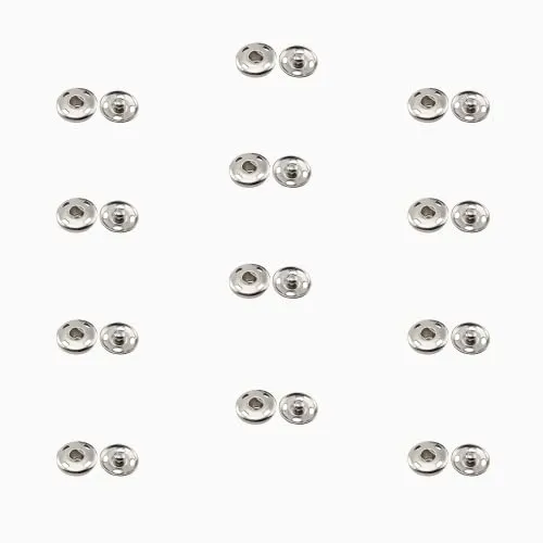 Sätze Annähen Druckknöpfe aus Metall, 8,5mm Snaps, Druckknopf Nähen, für Kleidern, Blusen, Handwerk, DIY, Handtasche 12