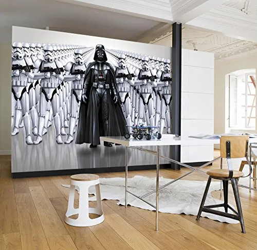 Komar Fototapete Star Wars - 3D Design - Fototapete im Star Wars Design, ideal für Fans. Mit beeindruckendem 3D-Effekt, einfach anzubringen und perfekt für Wohnzimmer, Schlafzimmer oder Küche.