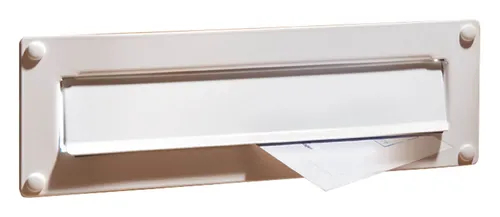 Burg-Wächter Außen-Einwurfblende Porta silber 796 einteilig