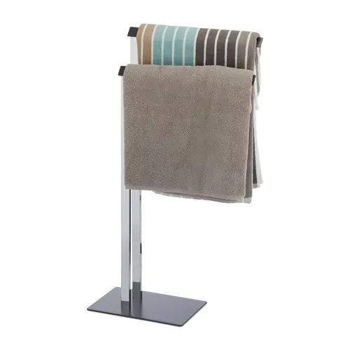 Handtuchständer Handtuchhalter - platzsparend und freistehend - Handtuchhalter aus Metall, freistehend und ideal für kleine Bäder. Mit einer Höhe von 82 cm und einer Breite von 46 cm bietet er ausreichend Platz für Ihre Handtücher.