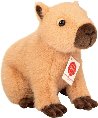 Teddy Hermann Capybara 25cm - Kuscheliges Plüschtier - Plüschtier in Form eines Capybaras, 25 cm groß, perfekt zum Kuscheln und Spielen für Kinder und Tierliebhaber.