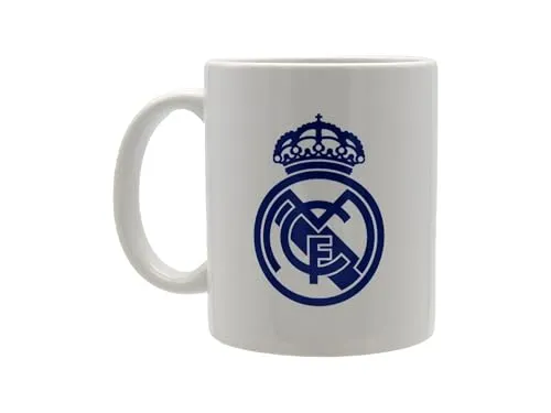 CYPBRANDS - Real Madrid, Tasse, Keramik, Geschirr, Frühstück, originelle Tassen, Weiß, offizielles Produkt