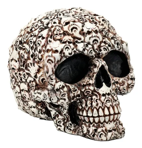 Figuren Shop GmbH Dekofigur Totenkopf – Seelensammler Statue 18 cm - Kreative Dekofigur aus Kunststein, ideal für Gothic-Fans. Mit einer Höhe von 18 cm und detailreicher Gestaltung setzt sie besondere Akzente in jedem Raum.