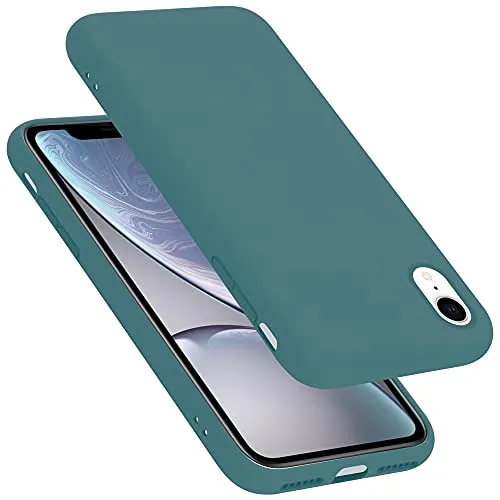 Cadorabo Hülle kompatibel mit Apple iPhone XR Hülle Silikon Handyhülle für iPhone XR Case aus flüssigem Silikon- Kratzfeste und stoßfeste dünne TPU Schutzhülle - Liquid GRÜN