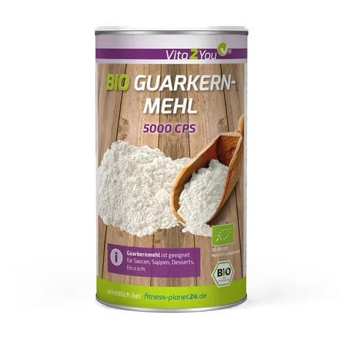 Vita2You Bio Guarkernmehl 250g - 5000CPS - Guar Gum - Ballaststoff - Bindemittel
