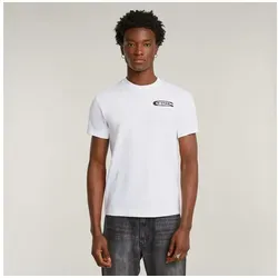 G-STAR T-Shirt Back gr Arch mit Print auf der Rückseite - Weiß XL (56/58) - Herren-Shirt aus 100% Baumwolle, atmungsaktiv und casual im Stil. Mit auffälligem Print auf der Rückseite für einen besonderen Look.