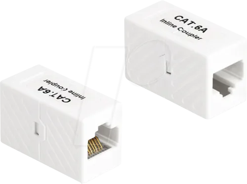 DELOCK 88134 - RJ45 Kupplung, Cat.6a, UTP, weiß