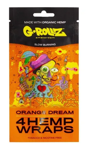 G-Rollz Orange Dream Hemp Wraps (1 Packung a 4 Stück)