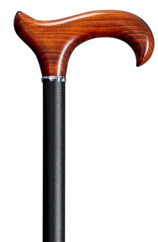 Stockshop Gehstock Step-Derby KIRSCHE bis 130 Kg - Eleganter Gehstock mit Derbygriff aus Kirschholz, ideal für bis zu 130 kg. Leicht und stabil, perfekt für den täglichen Einsatz.