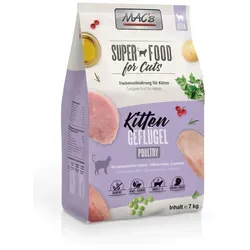 Mac's Katzenfutter getreidefrei Kitten, 7 kg - Hochwertiges, getreidefreies Katzenfutter für Kitten mit hohem Fleischanteil, ideal für eine gesunde Entwicklung, Made in Germany und ohne künstliche Zusatzstoffe.
