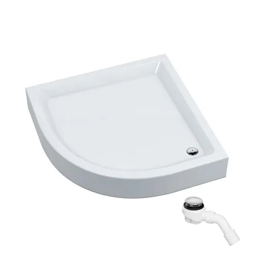 Aquabad® Duschwanne Komplettset NORMA Weiß, Viertelkreis von Aquabad