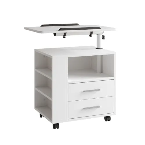 Vicco Nachtschrank Bora, Weiß, 90 x 40 cm mit 2 Schubladen von Vicco