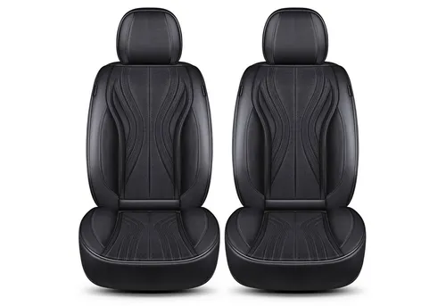 Peugeot 207 Schonbezüge Schwarz M3 (2006-2015) - Sitzbezugset für Fahrer und Beifahrer, atmungsaktiv und abwaschbar, mit spezieller Airbag-Naht für mehr Sicherheit.