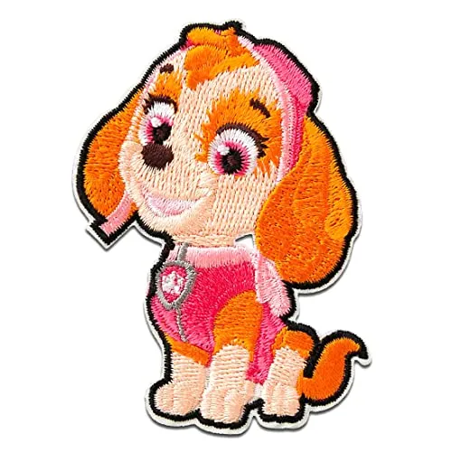 Paw Patrol Skye - Aufnäher, Bügelbild, Aufbügler, Applikationen, Patches, Flicken, zum aufbügeln, Größe: 7 x 4,9 cm