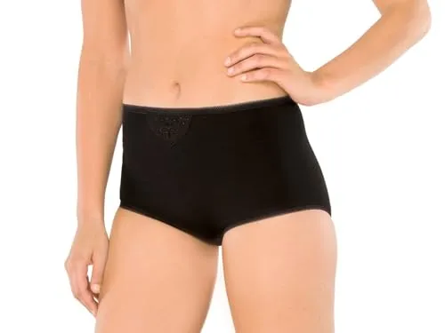 Schiesser Damen Maxi (2er Pack) Slip, Schwarz (Schwarz 000), 48 EU
